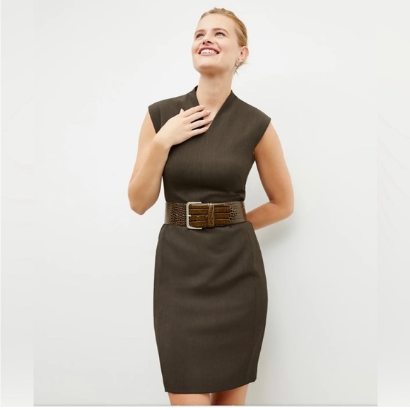 M.M. LaFleur Kale Olive Green Aditi Dress - Picture 2 of 12